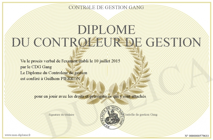 diplome controleur de gestion